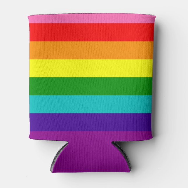 Enfriador De Latas Bandera gay arcoiris LGBT (Anverso)