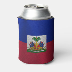 Enfriador De Latas Bandera Hatiana texturizada