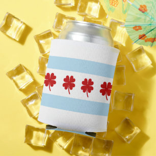 Enfriador De Latas Bandera irlandesa de Chicago