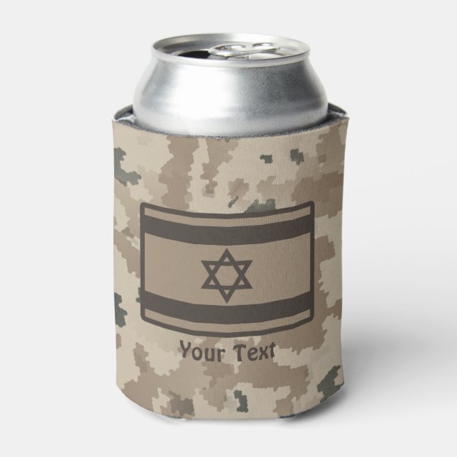 Enfriador De Latas Bandera israelí del desierto (Lata Anverso)
