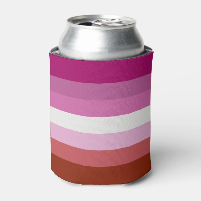 Enfriador De Latas Bandera lesbiana (Lata Anverso)