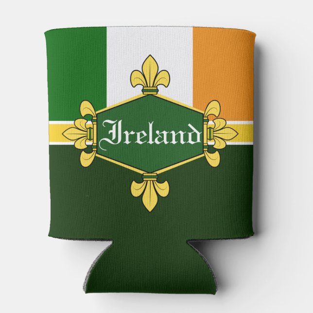 Enfriador De Latas Bandera nacional de Irlanda, Personalizar el nombr (Reverso)