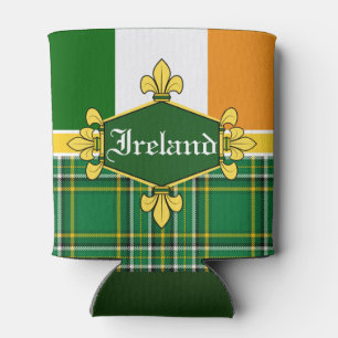 Enfriador De Latas Bandera nacional de Irlanda, Tartán, Personalizar 
