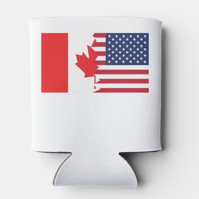 Enfriador De Latas Bandera norteamericana canadiense (Reverso)