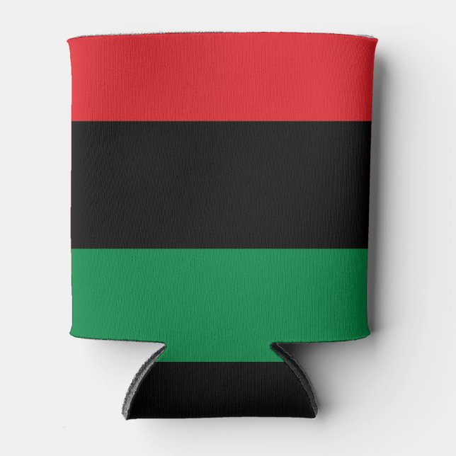 Enfriador De Latas Bandera Panafricana, feliz Kwanzaa (Anverso)