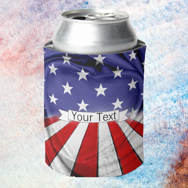 Enfriador De Latas Bandera Patriótica Americana (Subido por el creador)