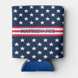 Enfriador De Latas Bandera Patriótica de Estados Unidos 🇺 🇸 Estrell