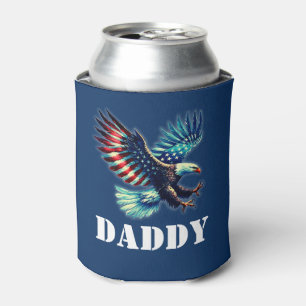 Enfriador De Latas Bandera Patriótica del Águila Americana Azul