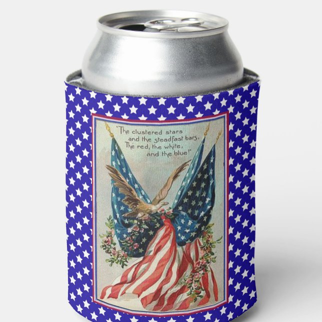 Enfriador De Latas Bandera Patriótica del Cuatro de Julio Águila Boni (Subido por el creador)