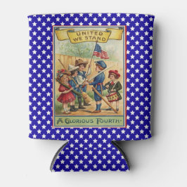 Enfriador De Latas Bandera Patriótica del desfile infantil del 4 de j