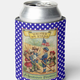 Enfriador De Latas Bandera Patriótica del desfile infantil del 4 de j