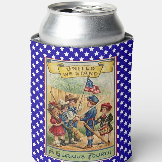 Enfriador De Latas Bandera Patriótica del desfile infantil del 4 de j (Subido por el creador)