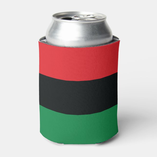 Enfriador De Latas Bandera roja, negra y verde (Lata Anverso)