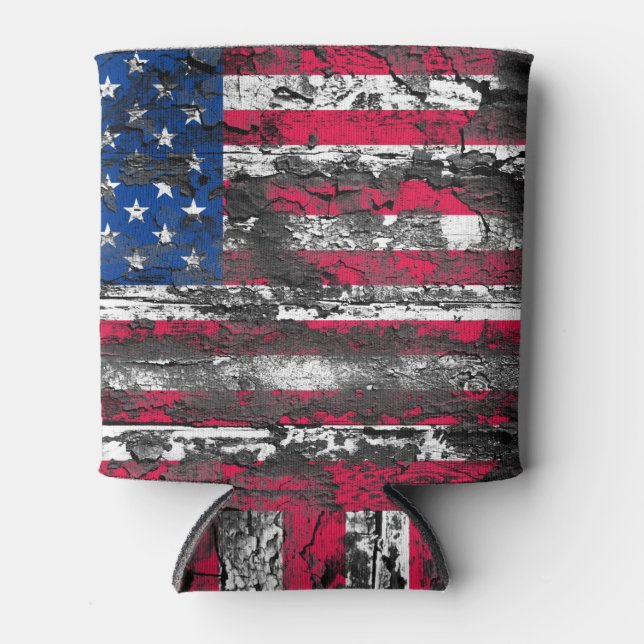 Enfriador De Latas Bandera rusa estadounidense (Anverso)