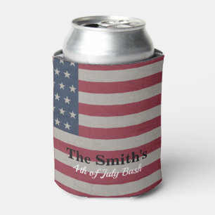 Enfriador De Latas Bandera rusa vintage personalizada