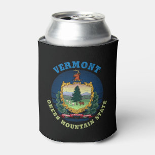 ENFRIADOR DE LATAS BANDERA VERMONT VERDE MONTAÑA ESTATAL