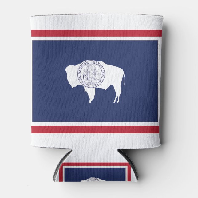 Enfriador De Latas Bandera Wyoming (Anverso)