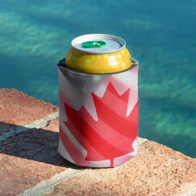 Enfriador De Latas Banderas de Canadá y Estados Unidos (Piscina in situ)