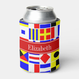 Enfriador De Latas Banderas de señalización náutica coloridas Nombre