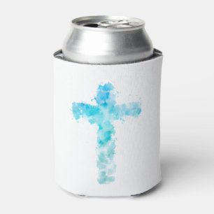 Enfriador De Latas Baptismo cristiano de color azul