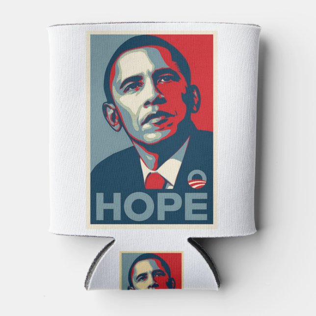 Enfriador De Latas Barack Obama Poster de Esperanza (Anverso)
