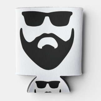 Enfriador De Latas barba hipster y gafas de sol