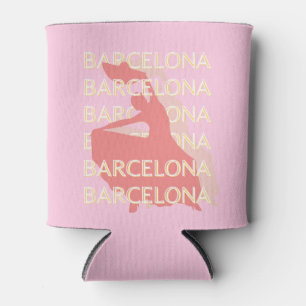 Enfriador De Latas Barcelona Viajes Arte, Rosa, Pastel