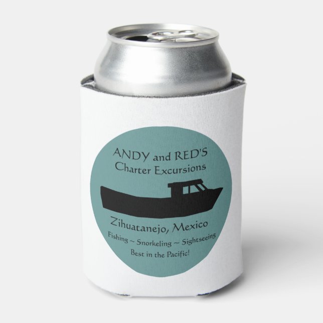 Enfriador De Latas Barcos de la Carta de Zihuatanejo (Lata Anverso)