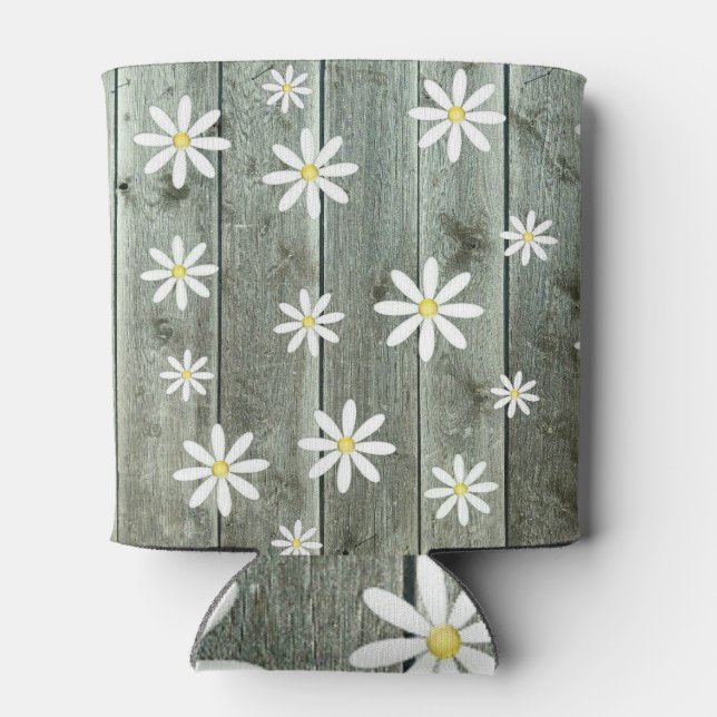 Enfriador De Latas Barn wood Daisy (Reverso)