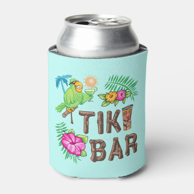 ENFRIADOR DE LATAS BARRA DE TIKI TROPICAL (Lata Anverso)