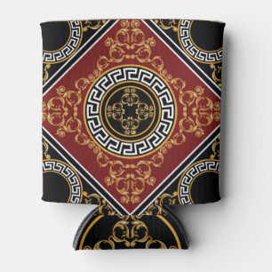 Enfriador De Latas Barroco dorado: Ilustracion griego Motif.