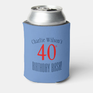 Enfriador De Latas ¡Bash de cumpleaños 40 moderno! Refrigerador de 