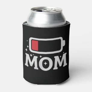 Enfriador De Latas Batería de mamá baja cansada divertido día de la m