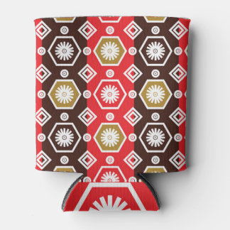 Enfriador De Latas Batik indonesio clásico: Elegancia de planta Motif