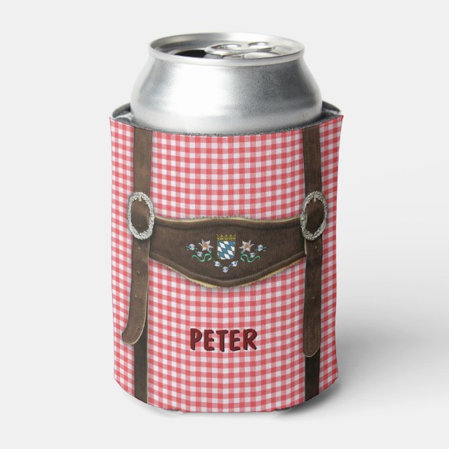 Enfriador De Latas Bavarian Lederhosen Refrigerador de bebidas (Lata Anverso)