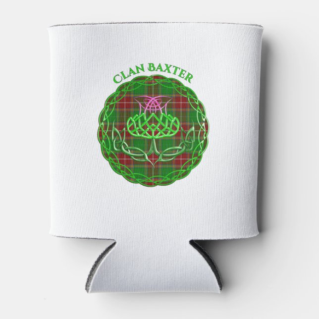 Enfriador De Latas Baxter Scottish Tartán Celtic Thistle (Anverso)