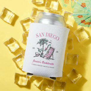 Enfriador De Latas Beach Bachelorette Party Vintage Bridesmaid Person