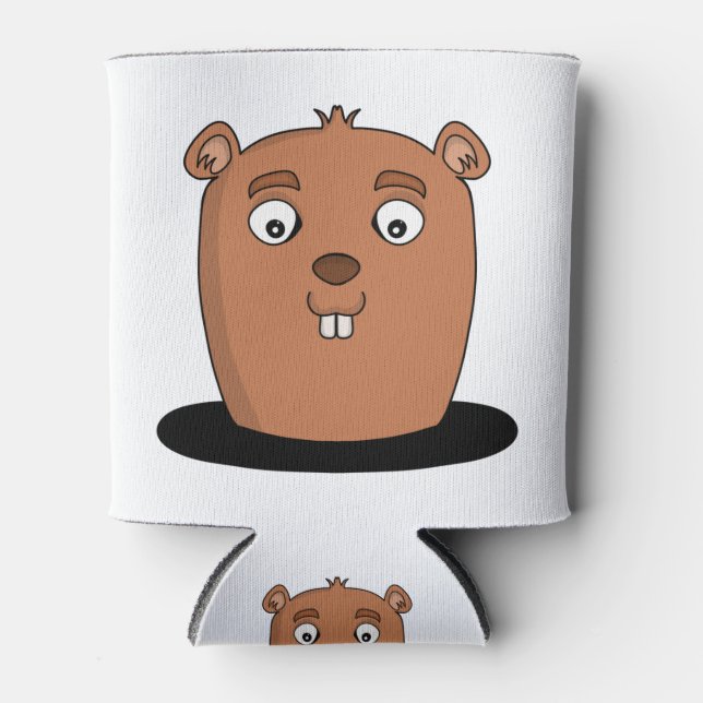 Enfriador De Latas Beaver coming out of a hole (Anverso)