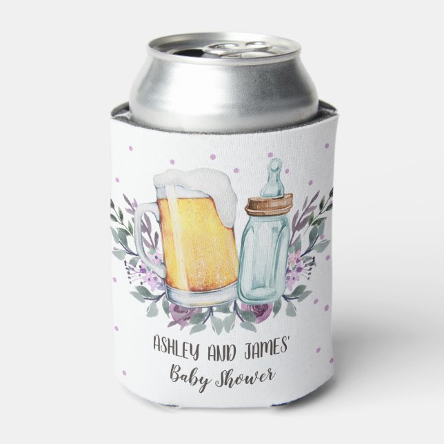 Enfriador De Latas Bebé está preparando frasco de cerveza de Baby Sho (Lata Anverso)
