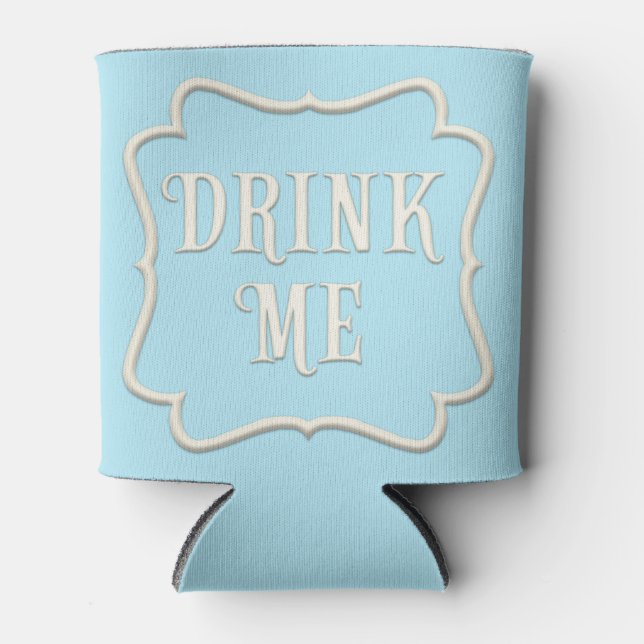 Enfriador De Latas "Bebe Me Wonderland Tea Fiesta Pastel Azul (Anverso)