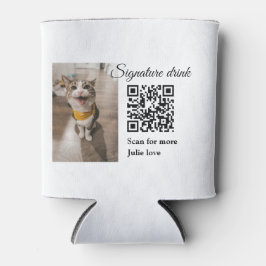 Enfriador De Latas Beber firma exploración código QR agregar nombre d