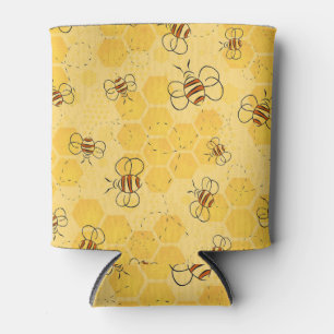 Enfriador De Latas Bee Buzzing Honey Bees Cute