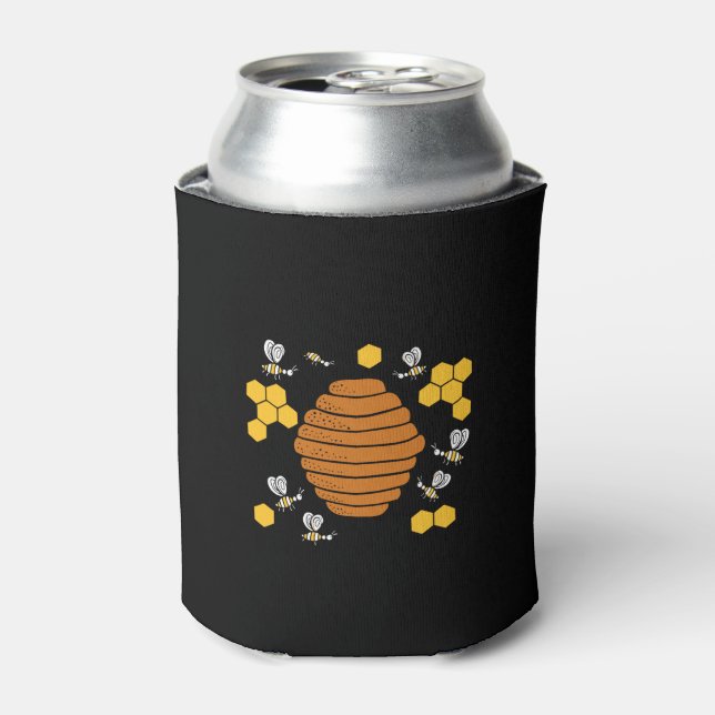 Enfriador De Latas Bee Honeycomb (Lata Anverso)