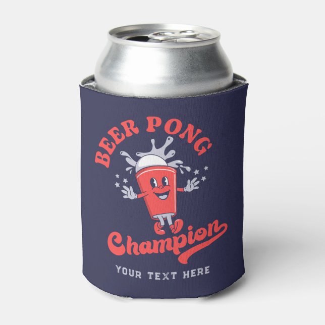 Enfriador De Latas Beer Pong Champion juego divertido de bebidas (Lata Anverso)