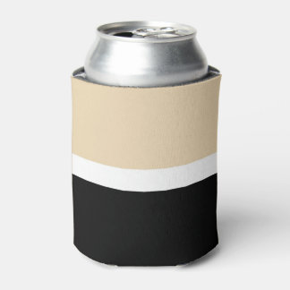 Enfriador De Latas Beige Black Abstract Stripe