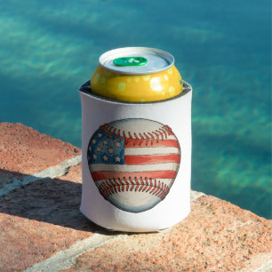 Enfriador De Latas Béisbol Americano Bandera de EE. UU. 250 Aniversar