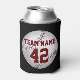 Enfriador De Latas Béisbol con nombre y número