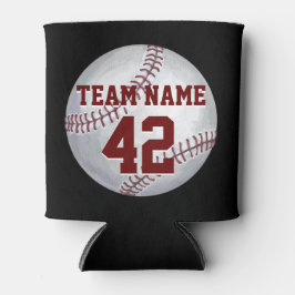 Enfriador De Latas Béisbol con nombre y número