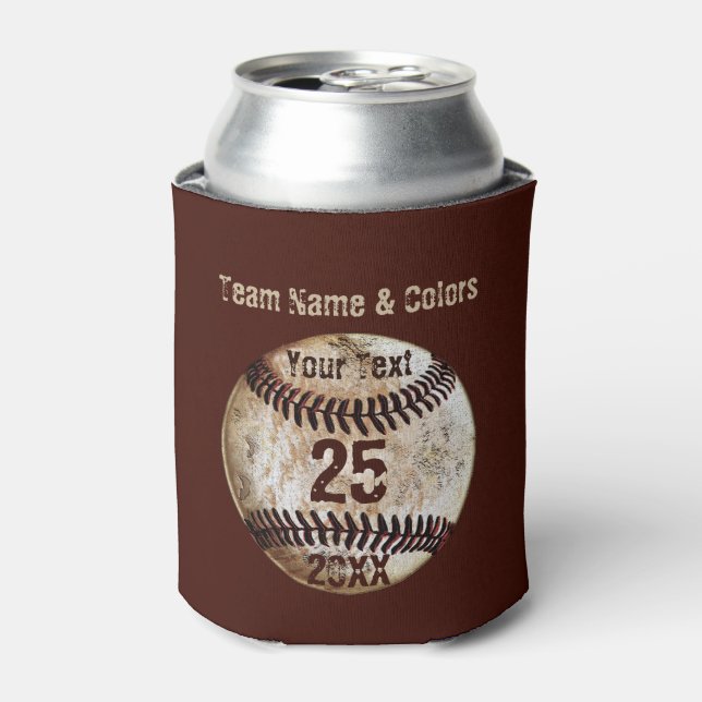 Enfriador De Latas Béisbol personalizado barato para el equipo (Lata Anverso)