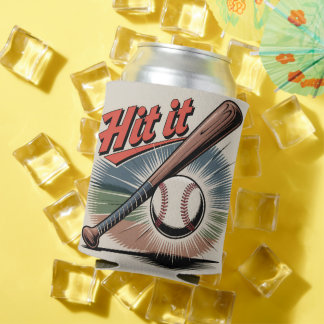 Enfriador De Latas Béisbol vintage "Hit It" Deportes retro